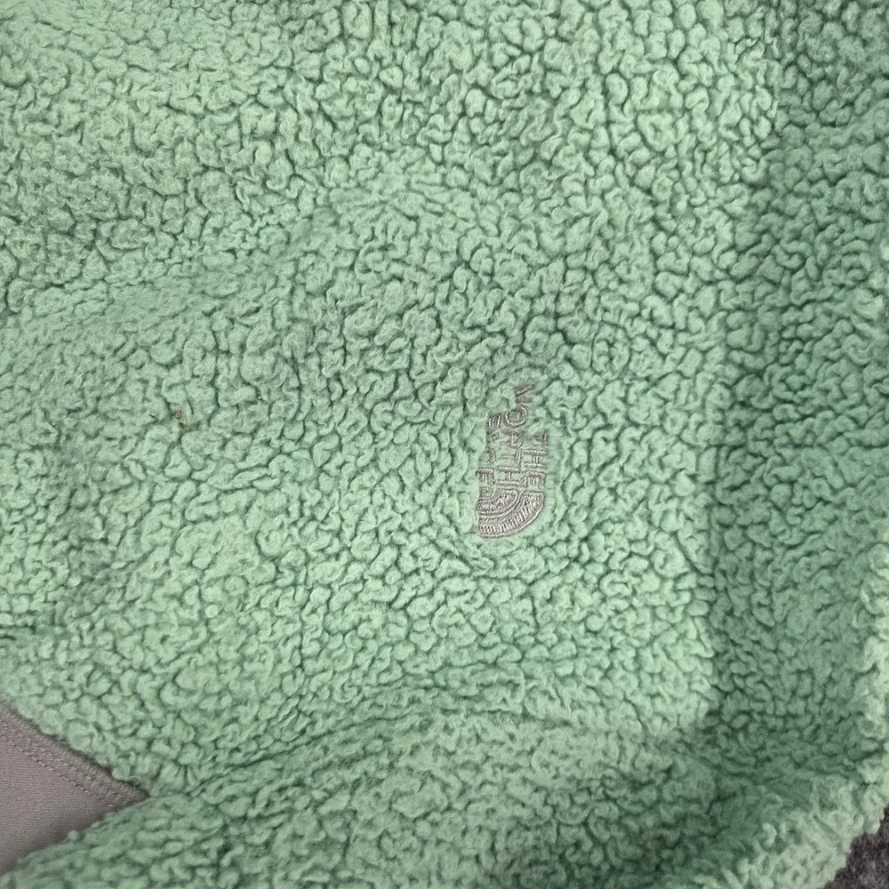 The‎ North Face Jacket Girls 18 Green Sherpa Fleece Full Zip Winter Warm Coat